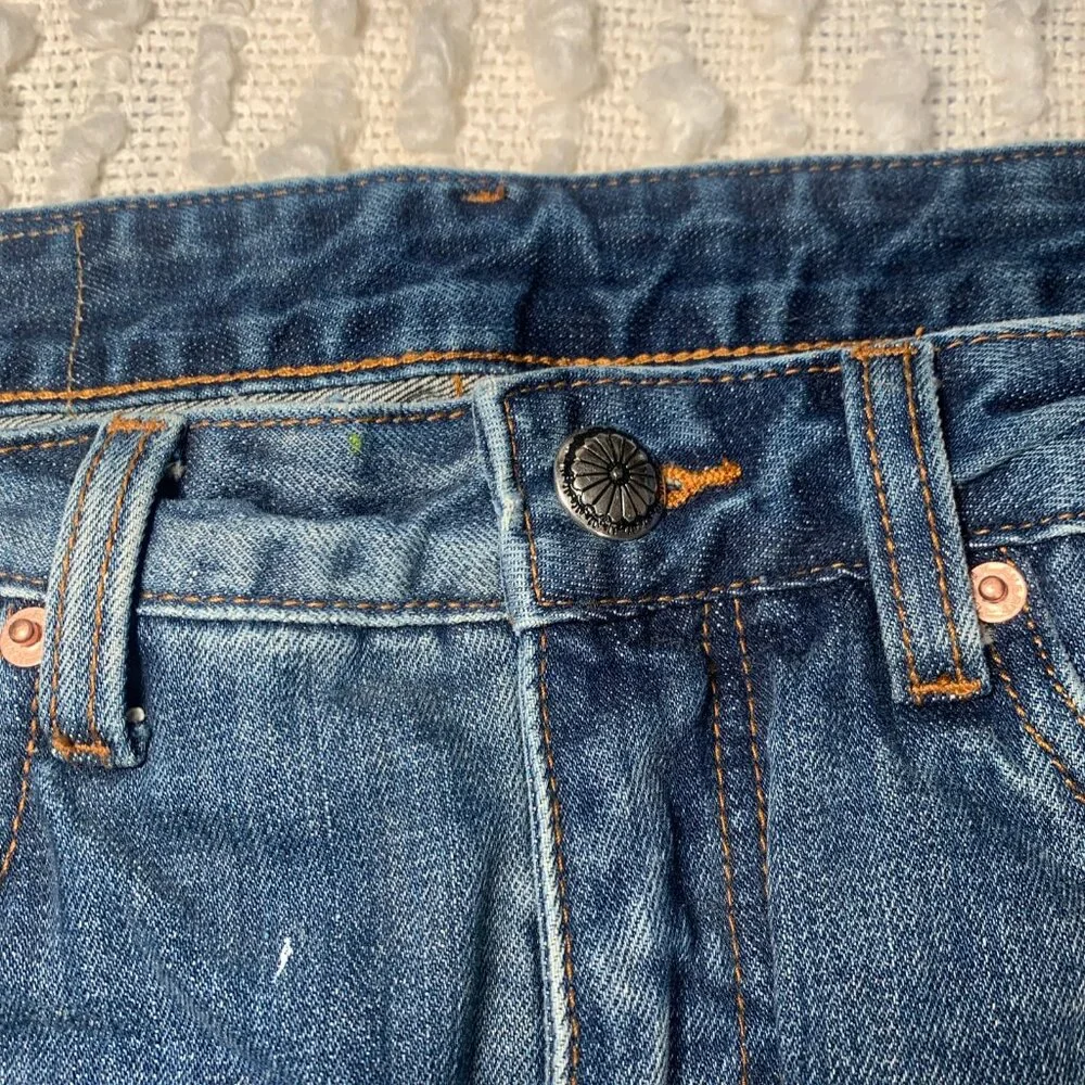 HARDLY EVER JEANS‎ JOGGERS SIZE 30 PAINT DISTRESSED STRAIGHT LEG